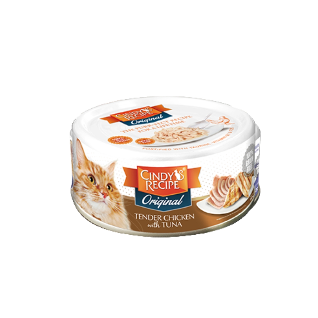 Cindy's Recipe Original Tender Chicken With Tuna 80g Wet Canned Cat Food