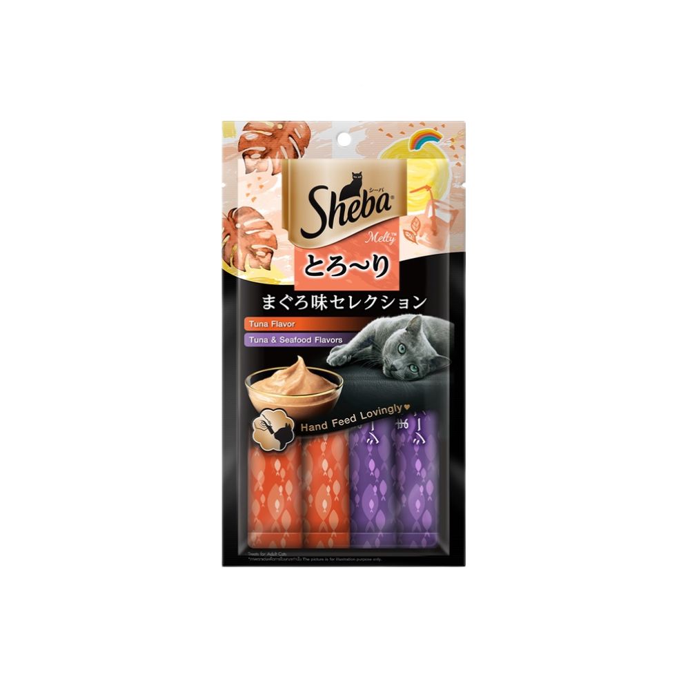 Sheba Melty Tuna & Tuna Seafood 12gx4 Cat Treat