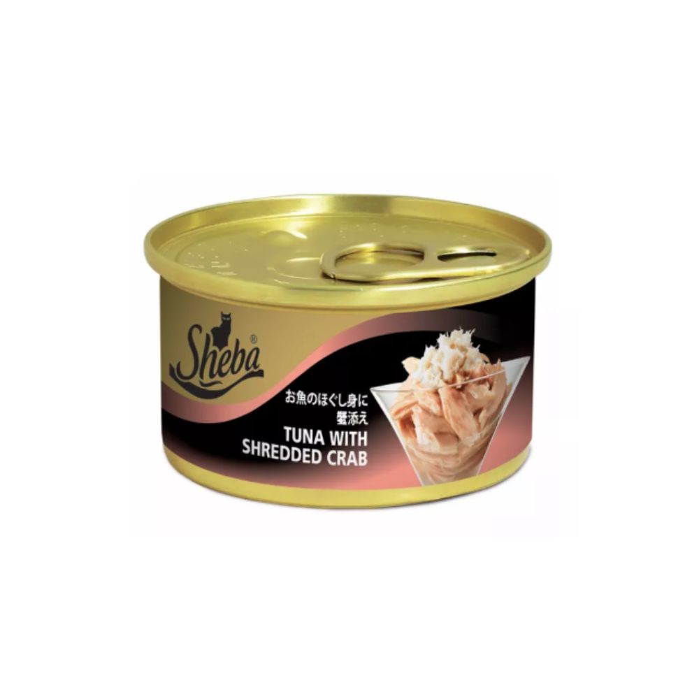 Sheba 85g Tuna With Shredded Crab Wet Canned Cat Food