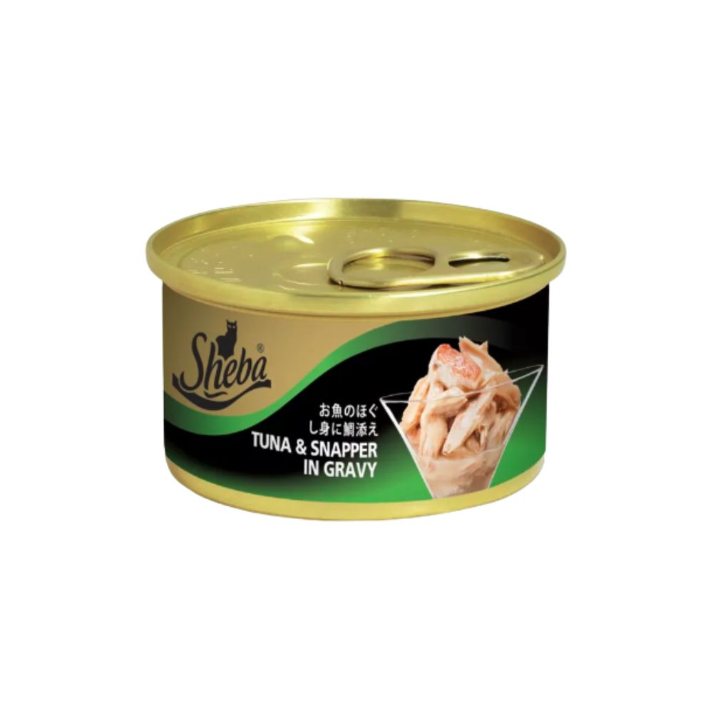 Sheba 85g Tuna & Snapper In Gravy Wet Canned Cat Food