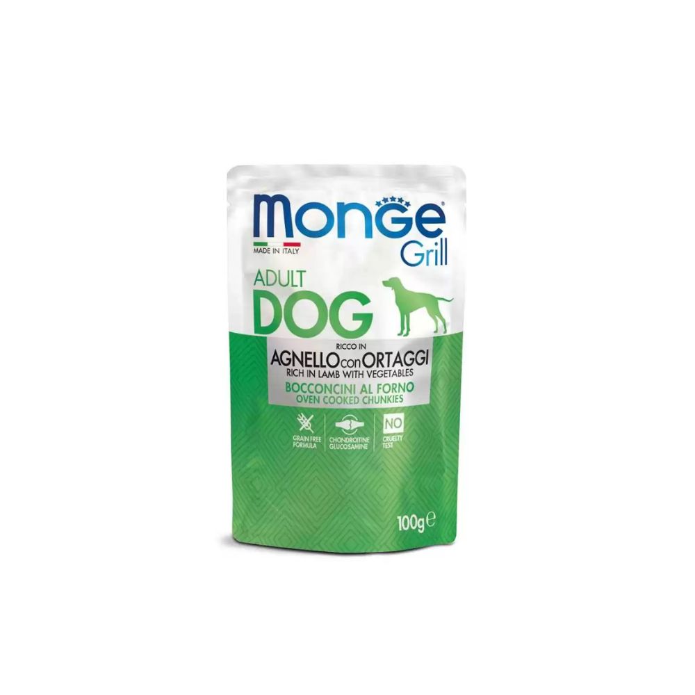 Monge Grill Lamb & Vegetable 100g Wet Dog Food Pouch