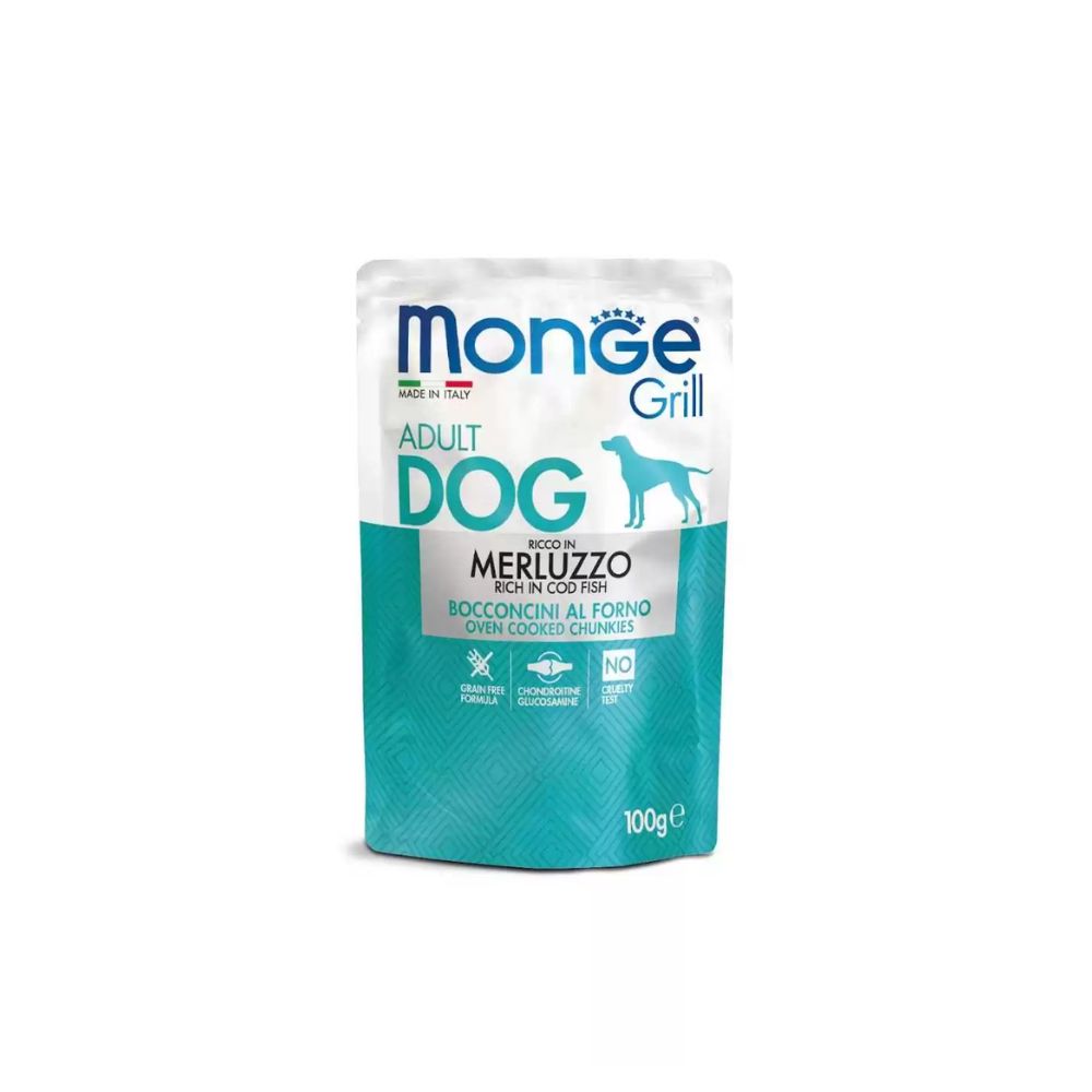 Monge Grill Cod Fish 100g Wet Dog Food Pouch