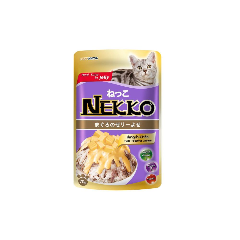 Nekko 70g Tuna Topping With Cheese In Jelly Wet Cat Pouch