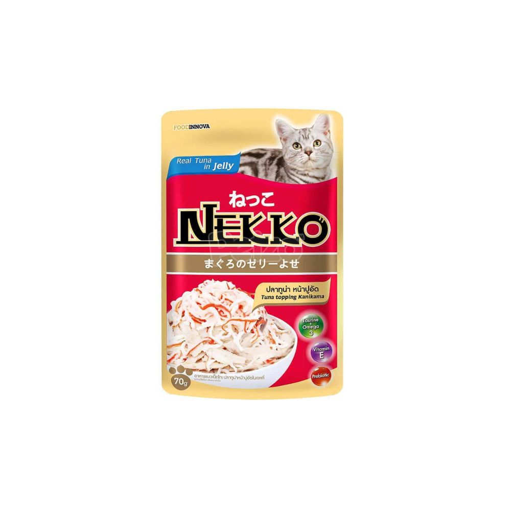 Nekko 70g Tuna Topping Kanikama In Jelly Wet Cat Pouch