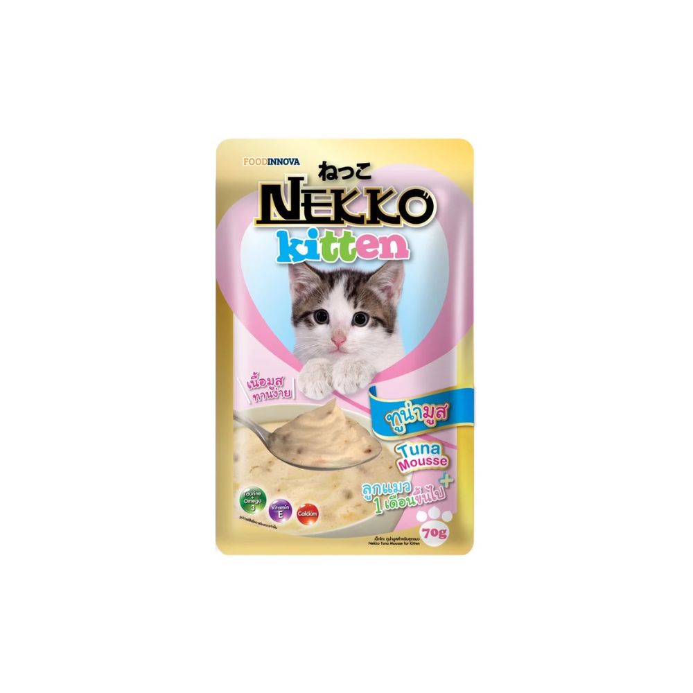 Nekko Kitten 70g Tuna Mousse Wet Cat Pouch