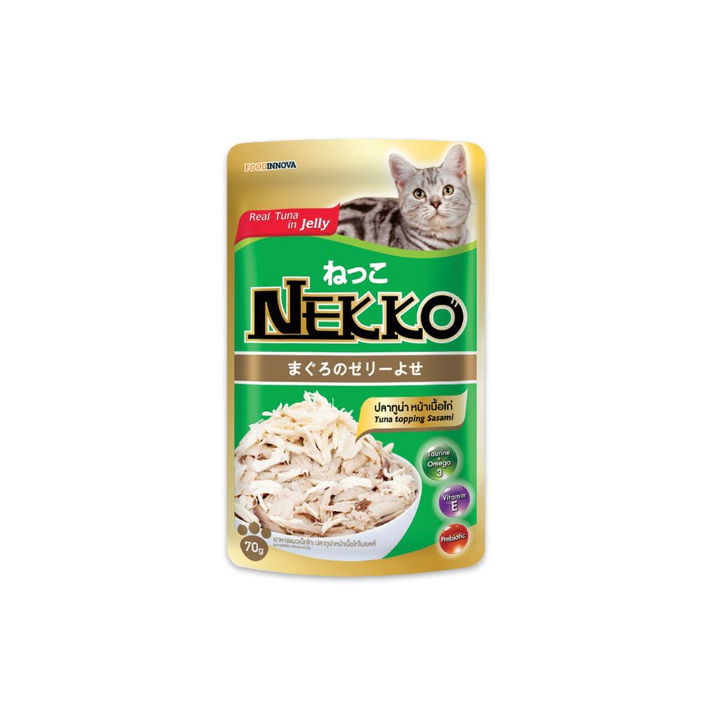 Nekko 70g Tuna Topping Sasami In Jelly Wet Cat Pouch