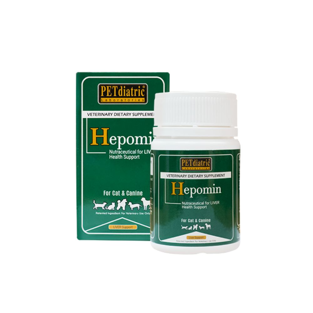 Petdiatric Hepomin Nutraceutical For Liver Health Support & Protect Pet Supplement 60 Tablets