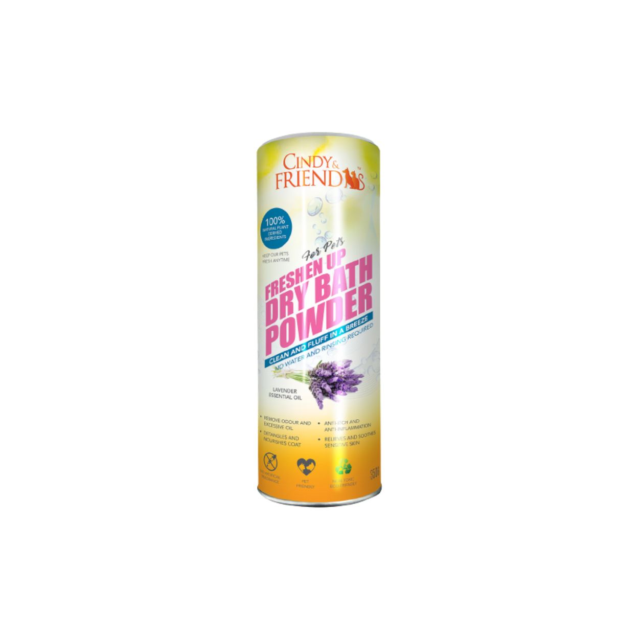 Cindy & Friends 350g Dry Bath Powder Lavender