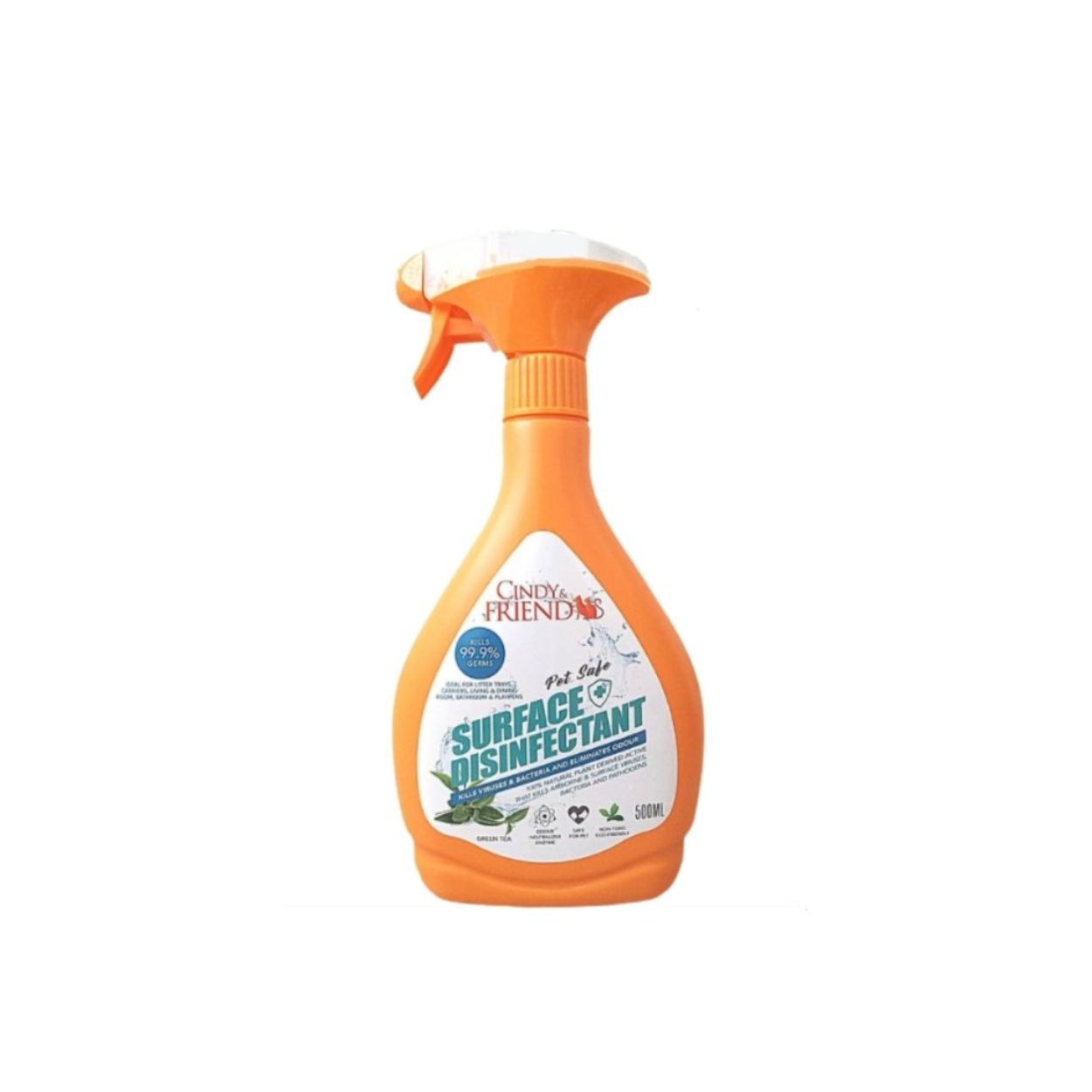 Cindy & Friends 500ml Surface Disinfectant Spray Green Tea