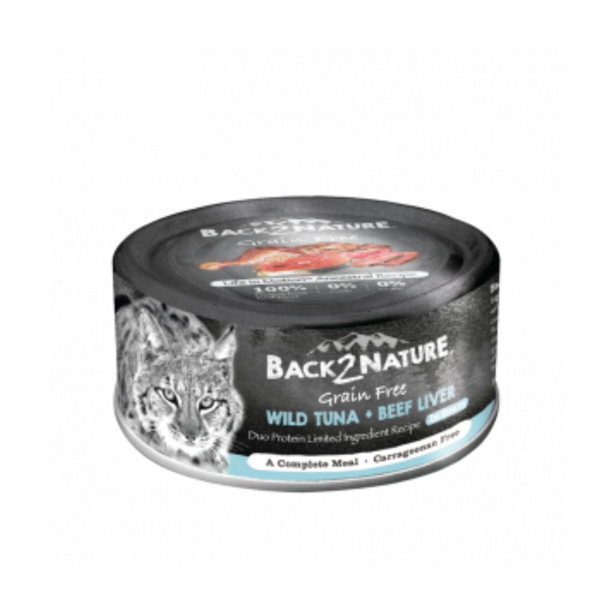 Back2nature Cat 80g Grain Free Wild Tuna + Beef Liver Wet Canned Cat Food