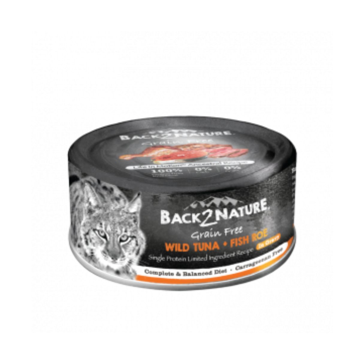 Back2nature Cat 80g Grain Free Wild Tuna + Fish Roe Wet Canned Cat Food