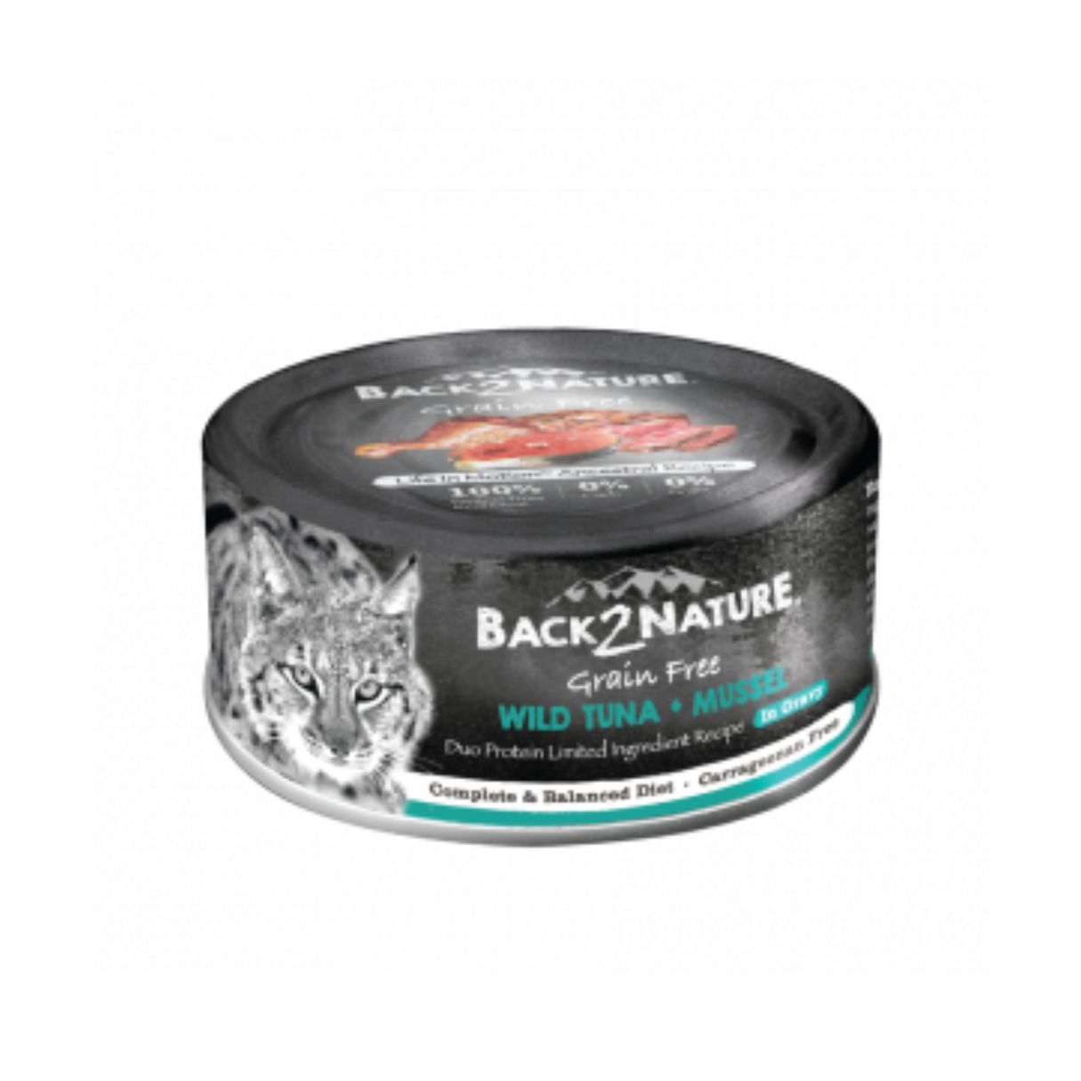 Back2nature Cat 80g Grain Free Wild Tuna + Mussel Wet Canned Cat Food