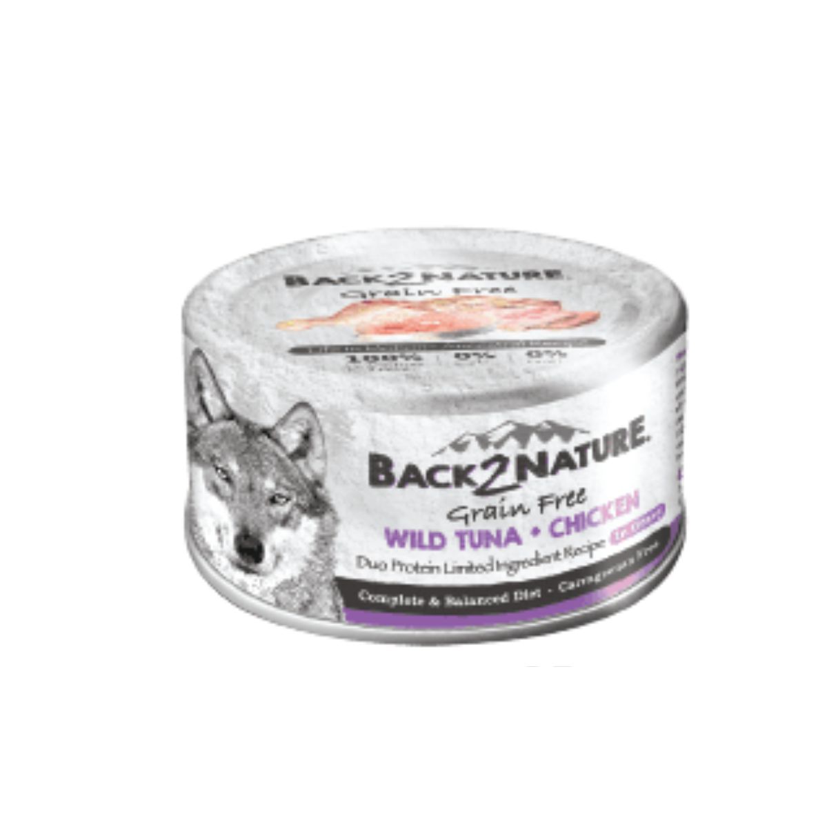 Back2nature Dog Grain Free 95g Wild Tuna + Chicken Wet Canned Dog Food