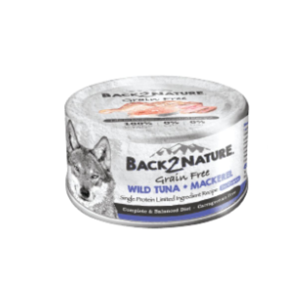 Back2nature Dog Grain Free 95g Wild Tuna + Mackerel Wet Canned Dog Food