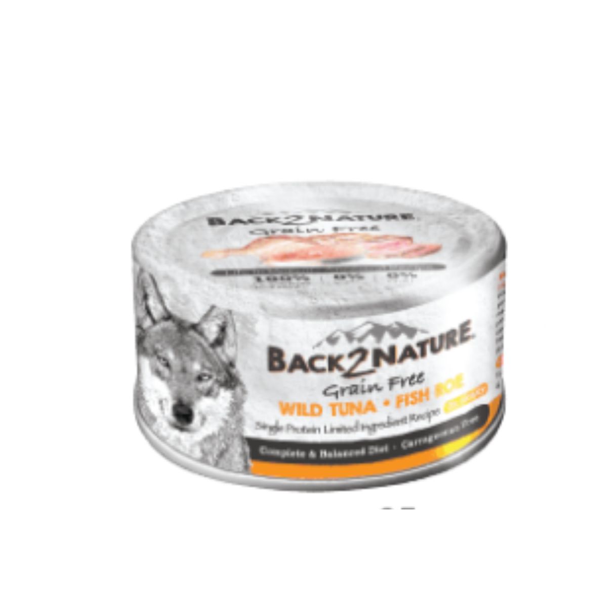 Back2nature Dog Grain Free 95g Wild Tuna + Fish Roe Wet Canned Dog Food