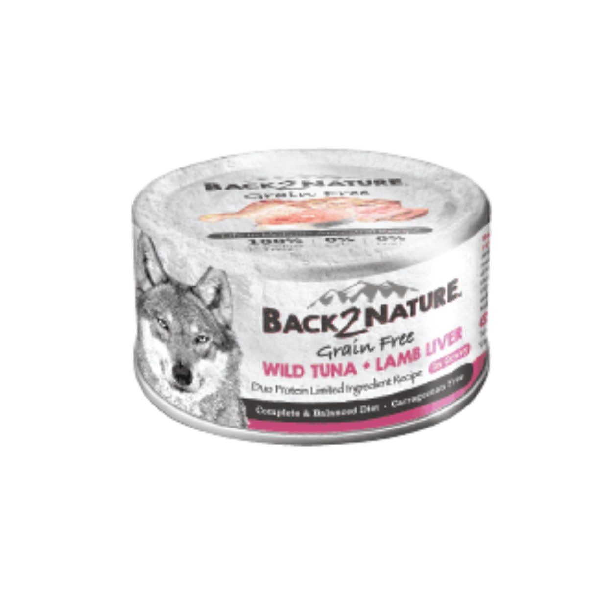 Back2nature Dog Grain Free 95g Wild Tuna + Lamb Liver Wet Canned Dog Food