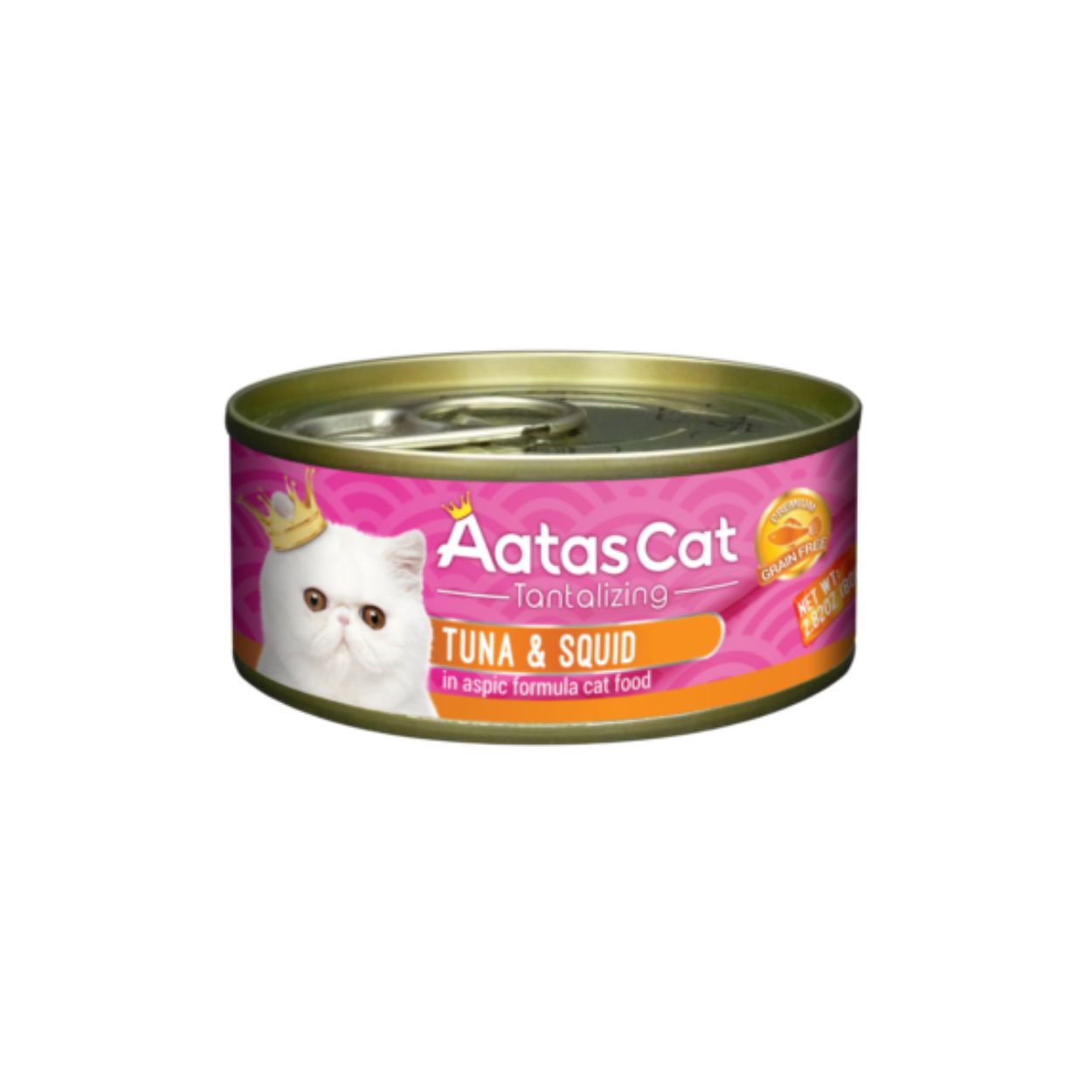 Aatas Cat 80g Tantalizing Tuna & Squid In Aspic Wet Cat Canned Food