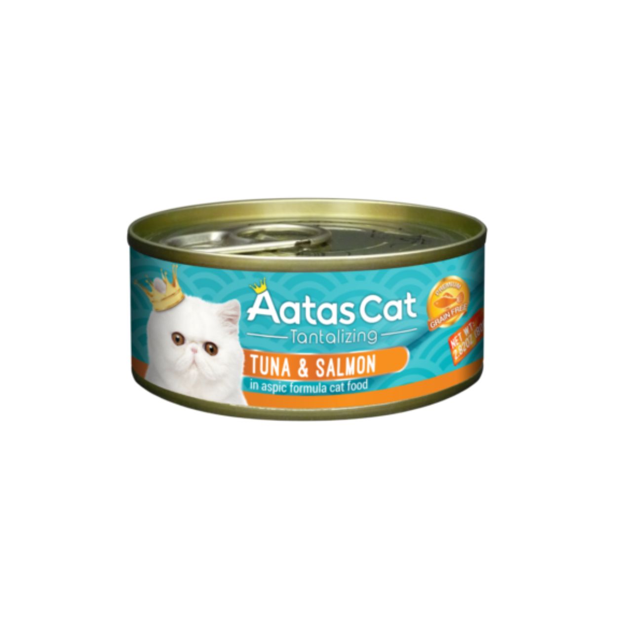 Aatas Cat 80g Tantalizing Tuna & Salmon In Aspic Wet Cat Canned Food