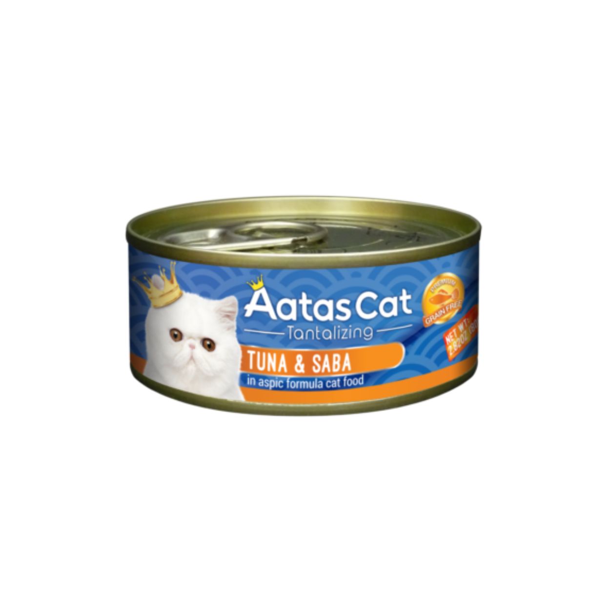 Aatas Cat 80g Tantalizing Tuna & Saba In Aspic Wet Cat Canned Food