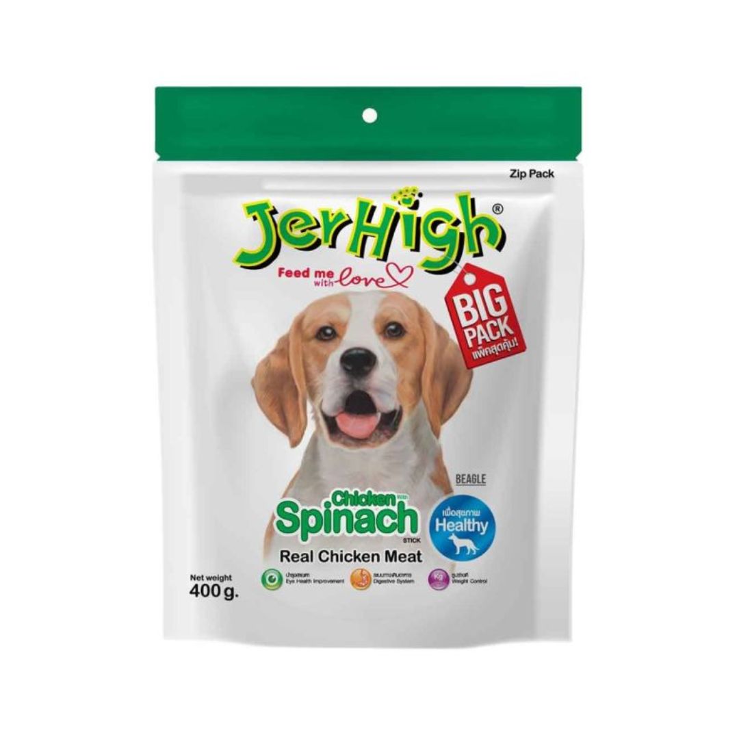 Jerhigh 400g Chicken Spinach Stick Dog Treat