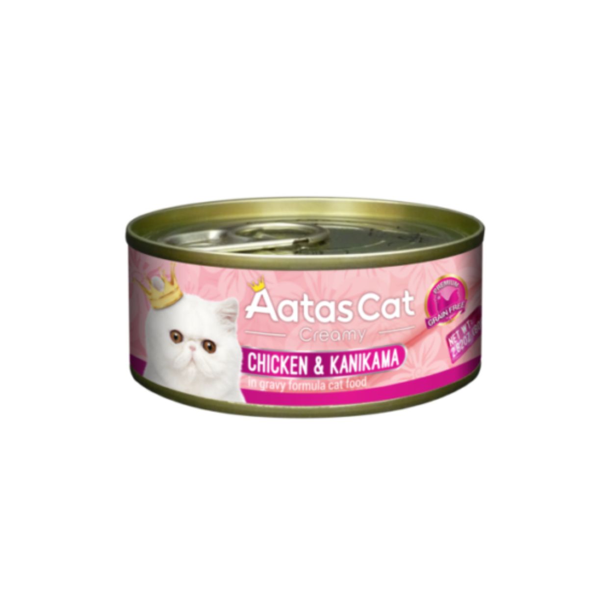 Aatas Cat 80g Creamy Chicken & Kanikama In Gravy Wet Cat Canned Food