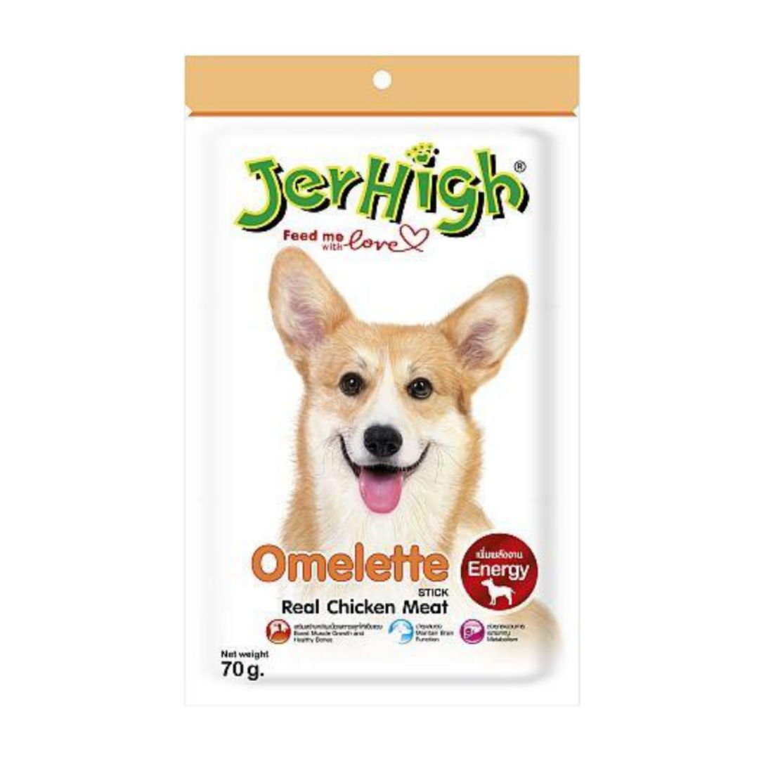 Jerhigh 70g Chicken Omelette Dog Treat