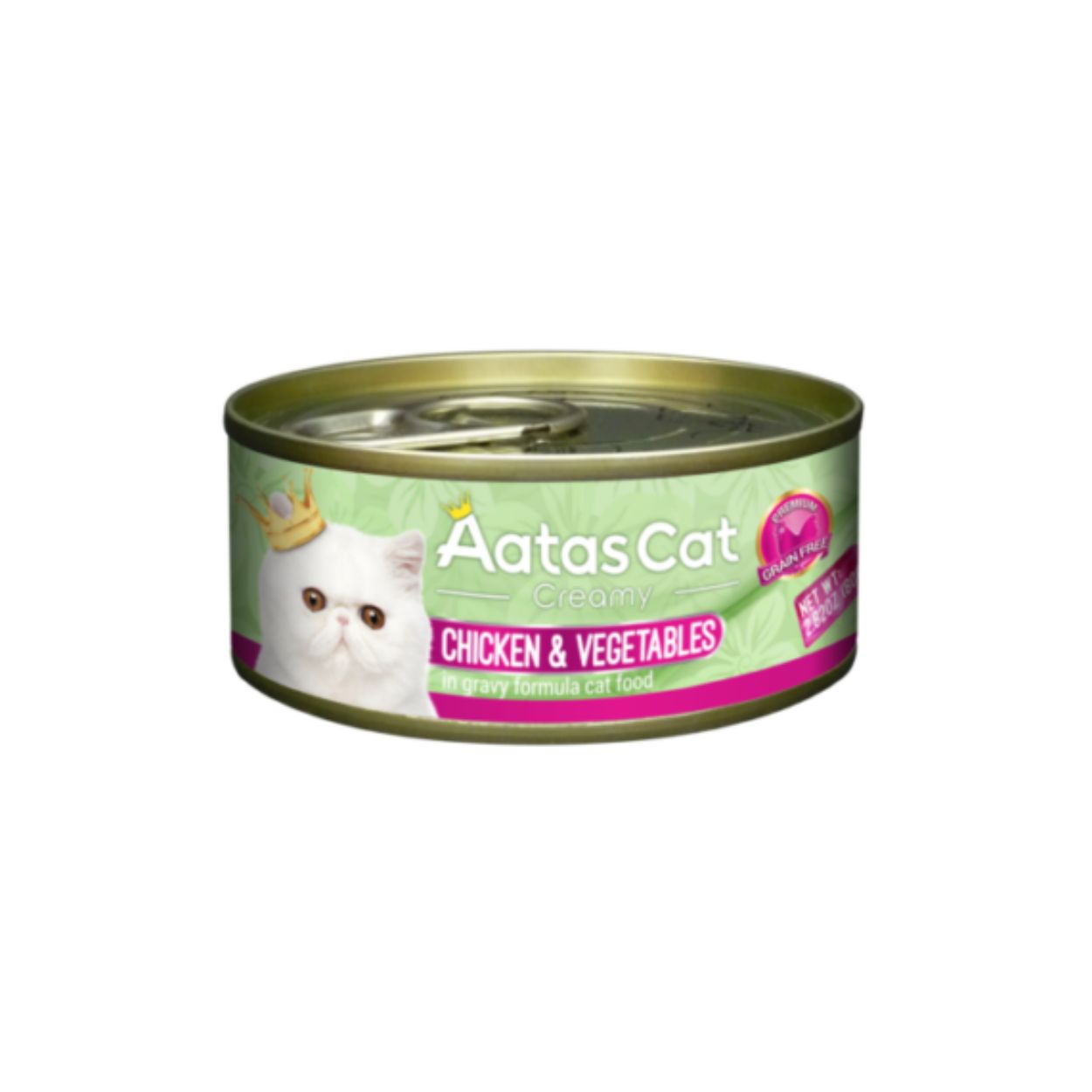 Aatas Cat 80g Creamy Chicken & Vegetable In Gravy Wet Cat Canned Food