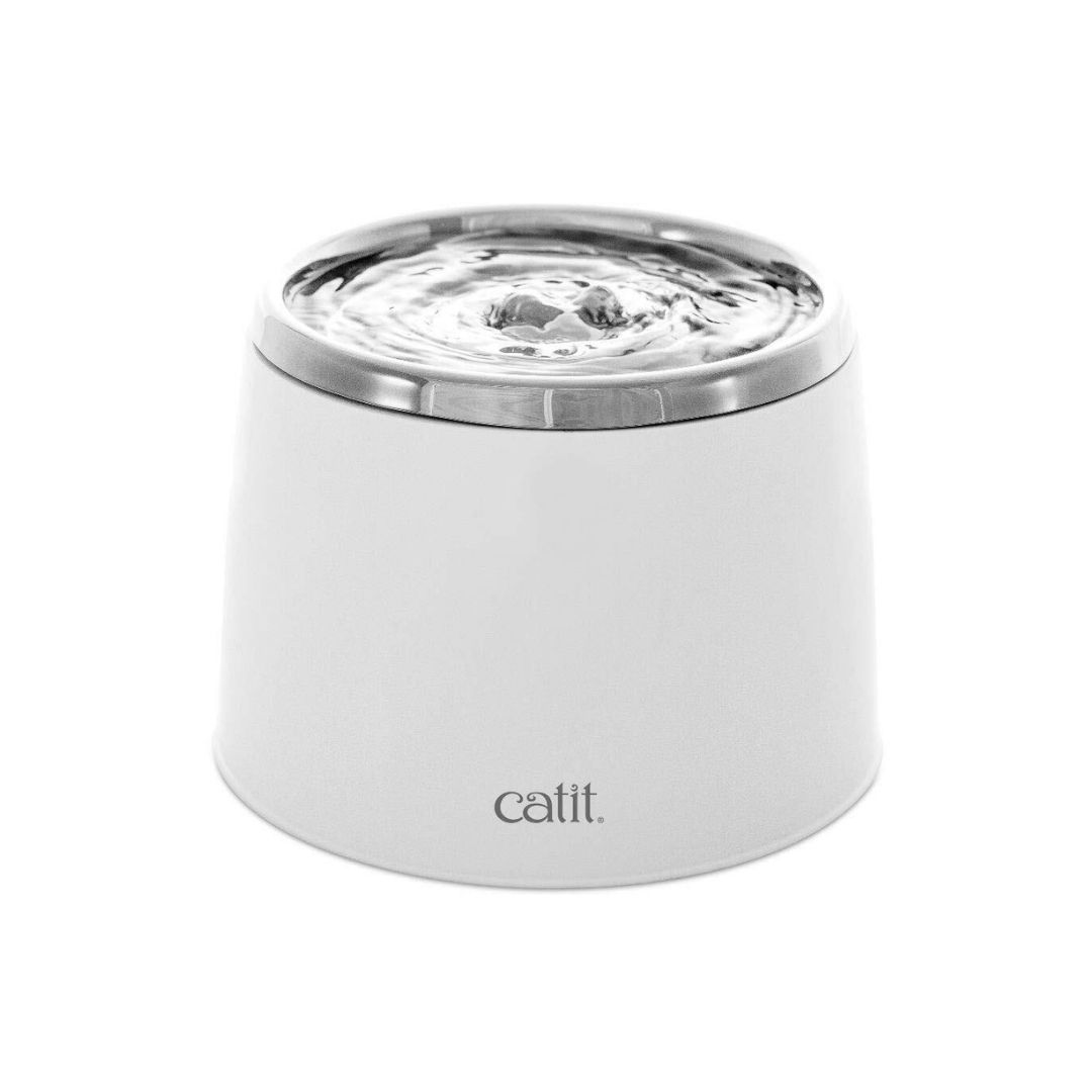 Catit Stainless Steel Top Fountain White 2l