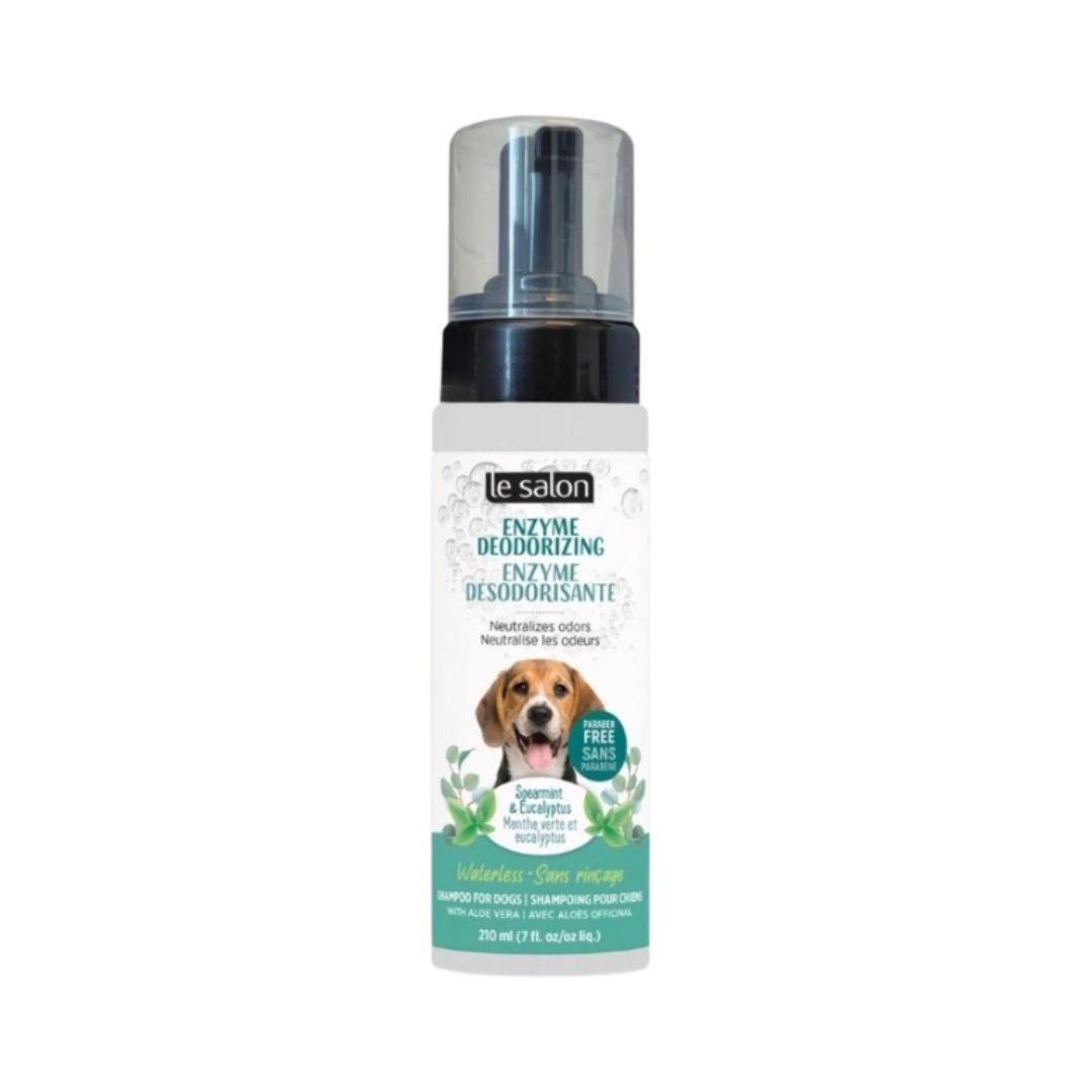 Le Salon Dog 210ml Enzyme Deodorizing Waterless Shampoo Spearmint-eucalyptus Scent