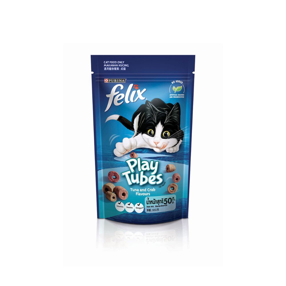 Felix Play Tubes 50g Tuna & Crab Cat Snack