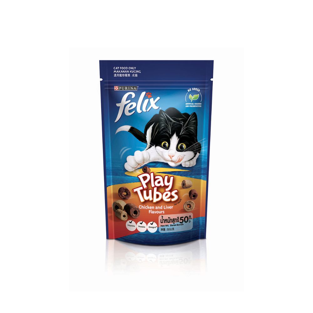 Felix Play Tubes 50g Chicken & Liver Cat Snack