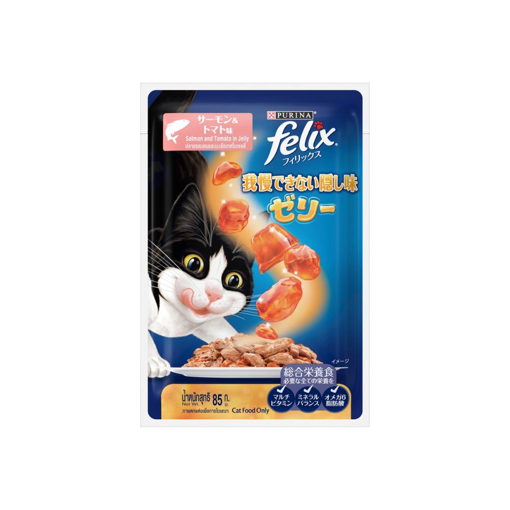 Felix Sensations Jellies Salmon & Tomato In Jelly 70g Wet Cat Food