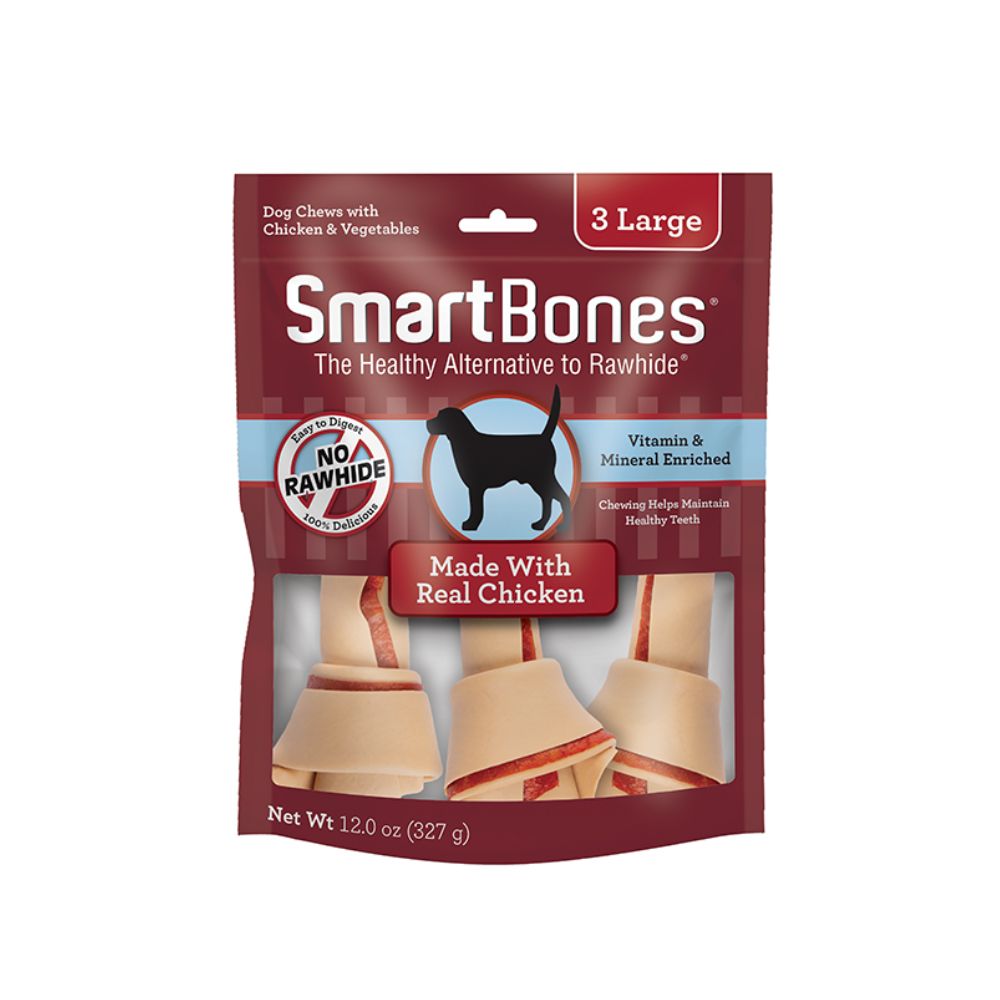 Smartbones Chicken Classic Bone Chews Large 3 Sticks Dog Treat