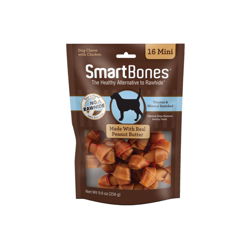 Smartbones Peanut Butter Classic Bone Chews Mini 16 Sticks Dog Treat