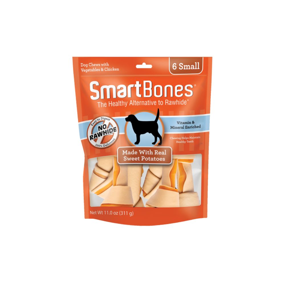 Smartbones Sweet Potato Classic Bone Chew Small 6 Sticks Dog Treat