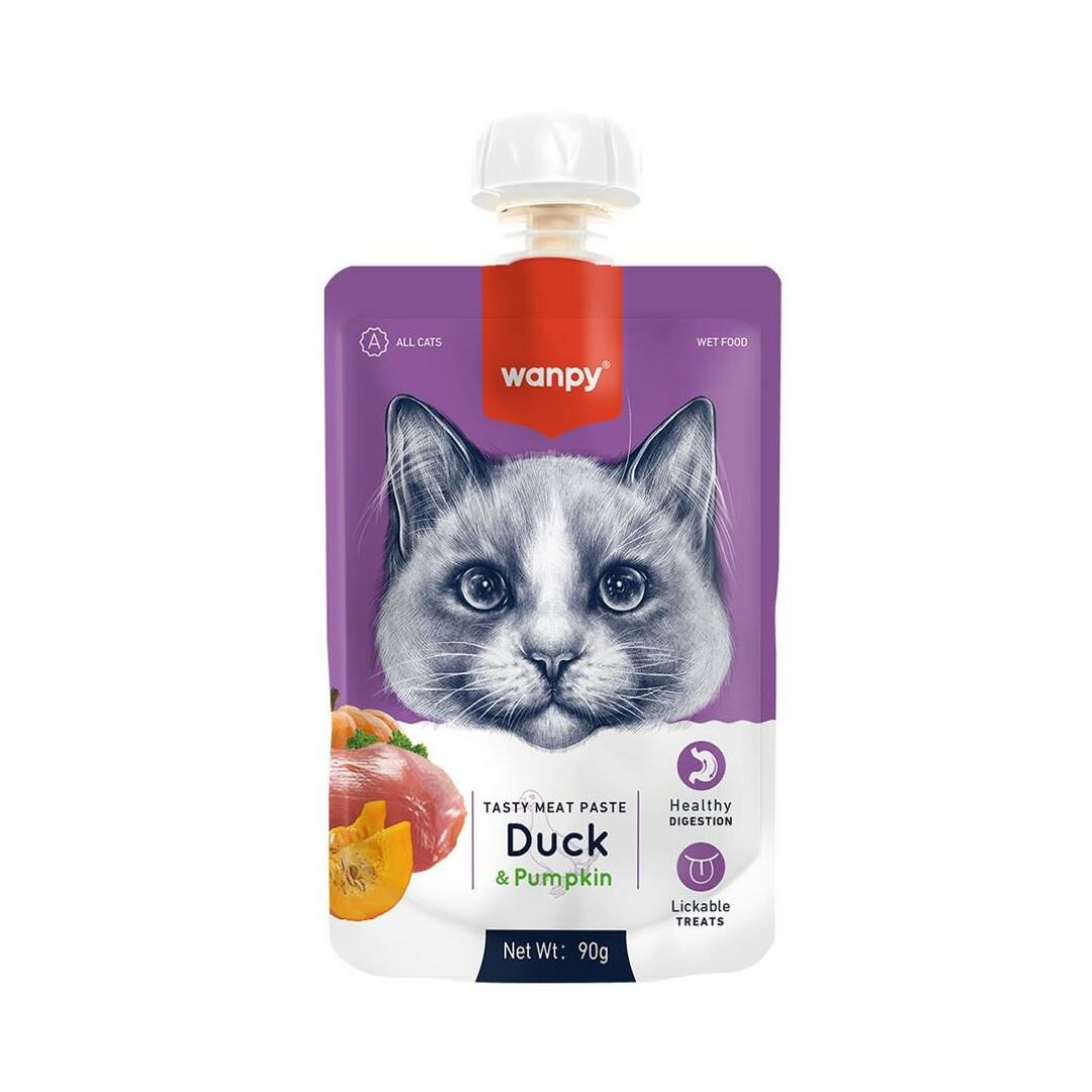 Wanpy Cat 90g Duck + Pumpkin Tasty Meat Paste