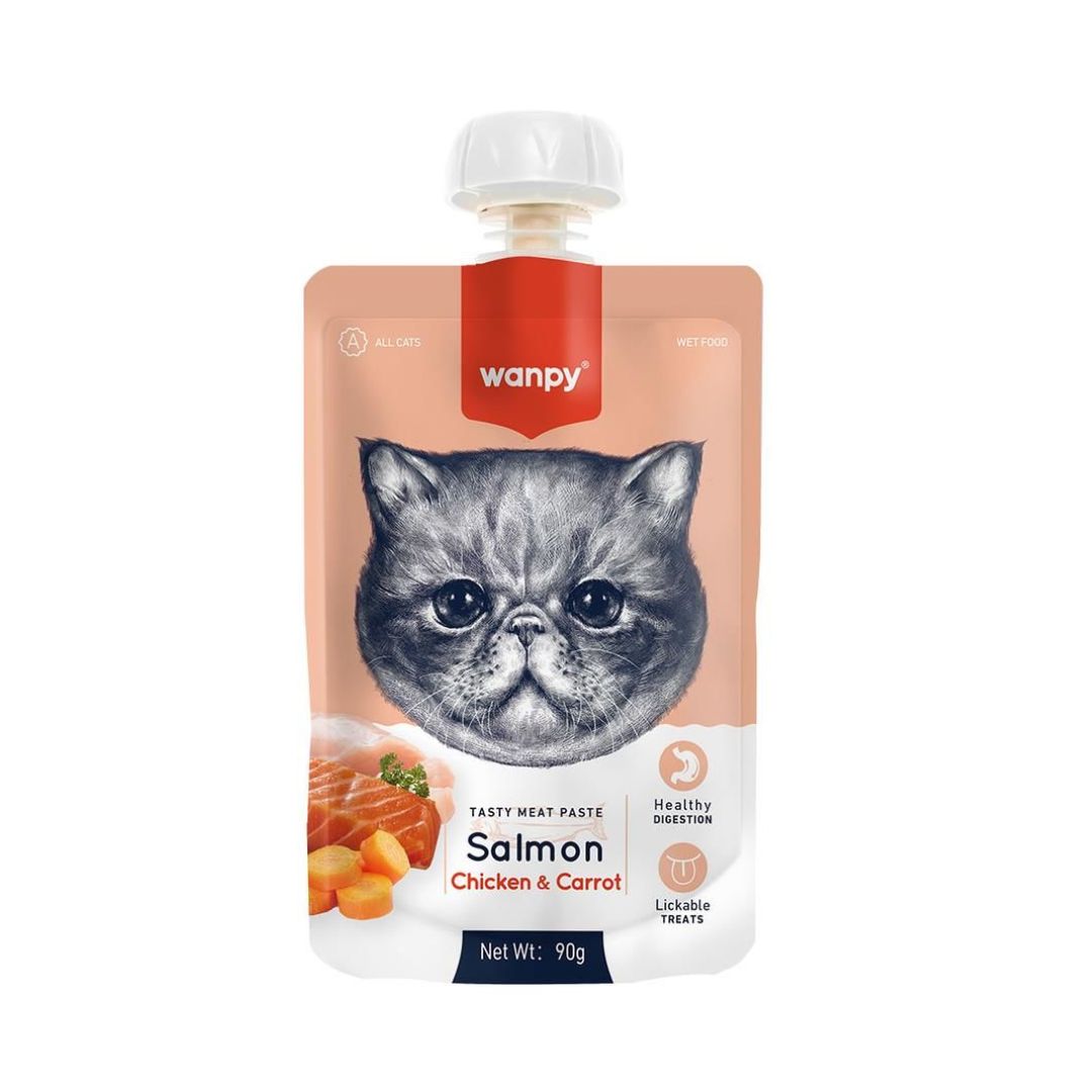 Wanpy Cat 90g Salmon + Chicken & Carrot Tasty Meat Paste