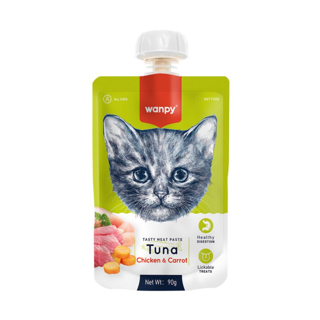 Wanpy Cat 90g Tuna + Chicken & Carrot Tasty Meat Paste