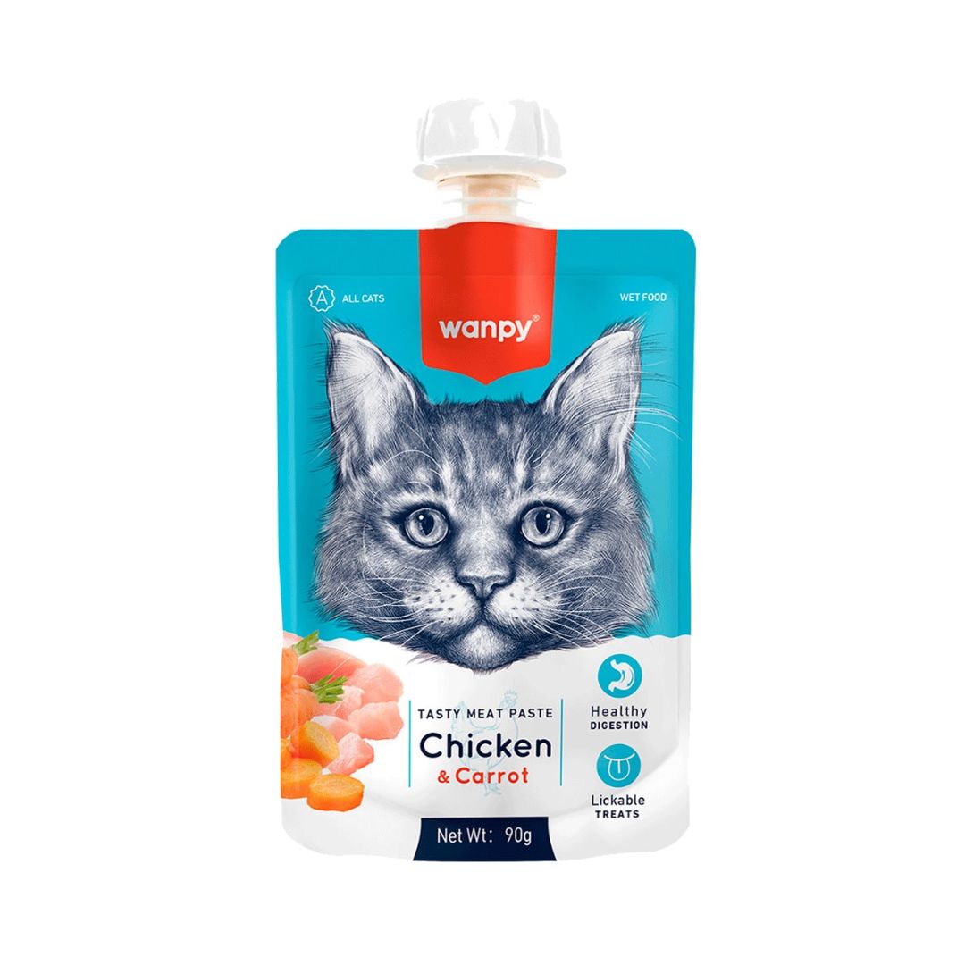 Wanpy Cat 90g Chicken + Carrot Tasty Meat Paste