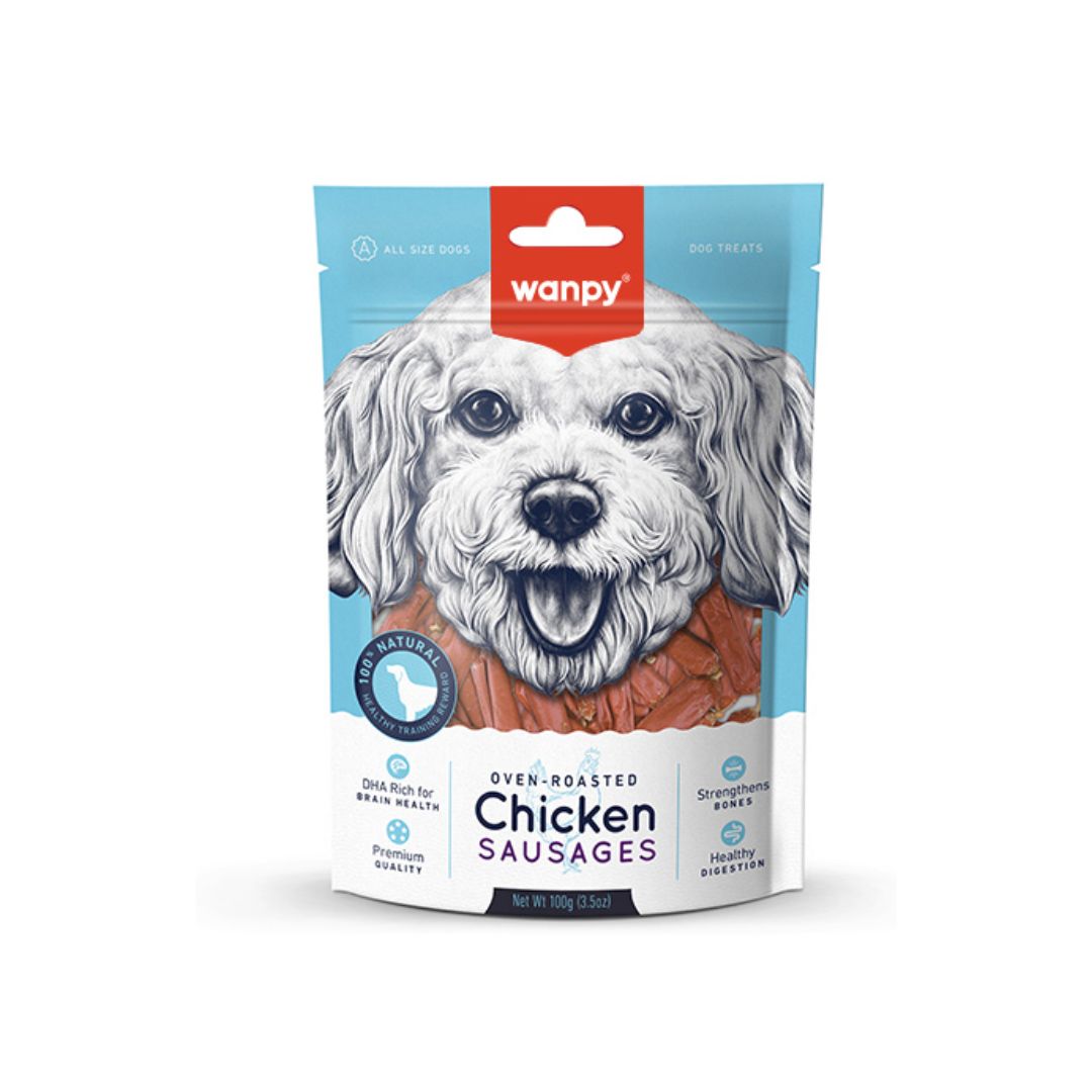 Wanpy Chicken Sausage 100g Dog Snack