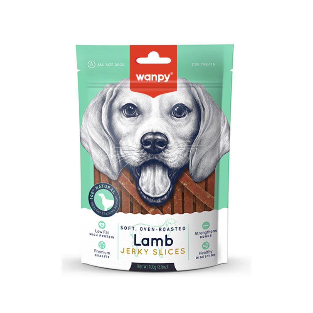 Wanpy Soft Lamb Jerky Slice 100g Dog Snack