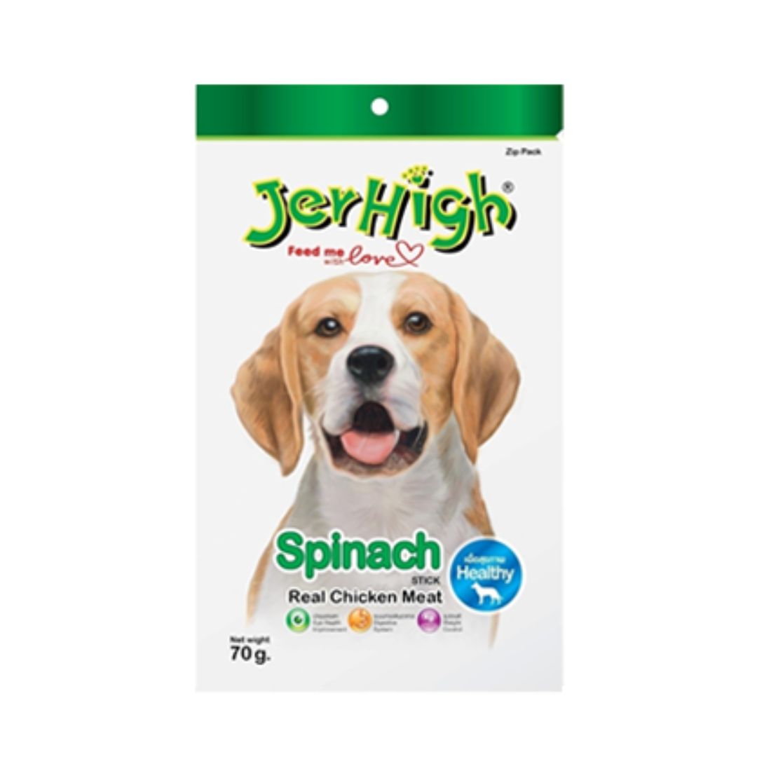 Jerhigh 70g Chicken Spinach Dog Treat