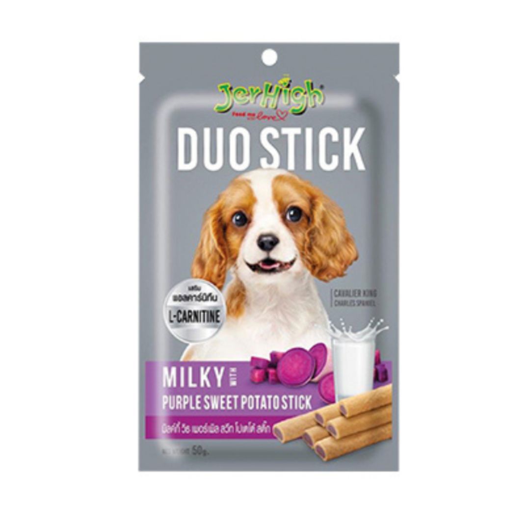 Jerhigh 50g Duo Milky Sweet Potato Stick Dog Treat