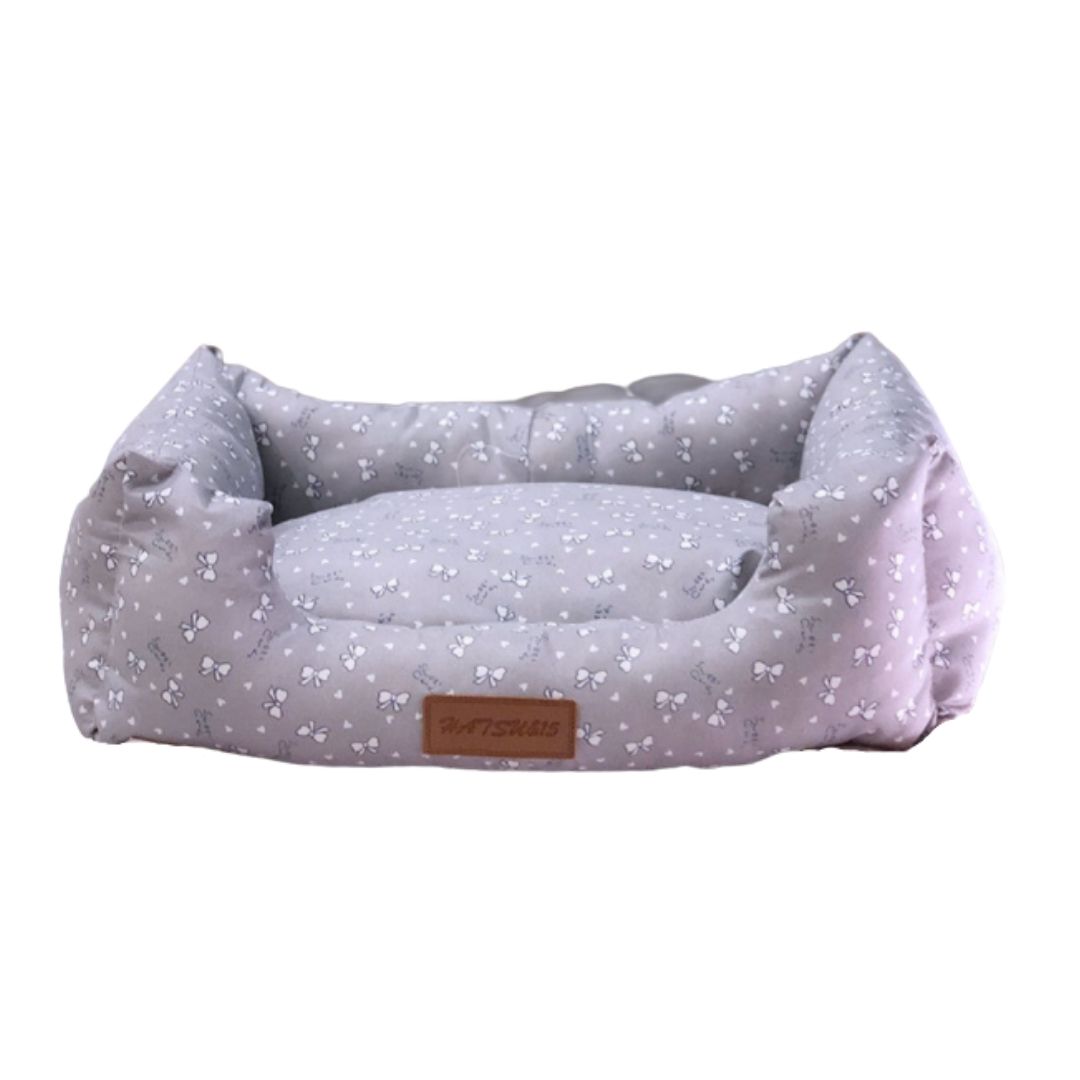 Ptc Ins Pet Bed Large Grey With Ribbon