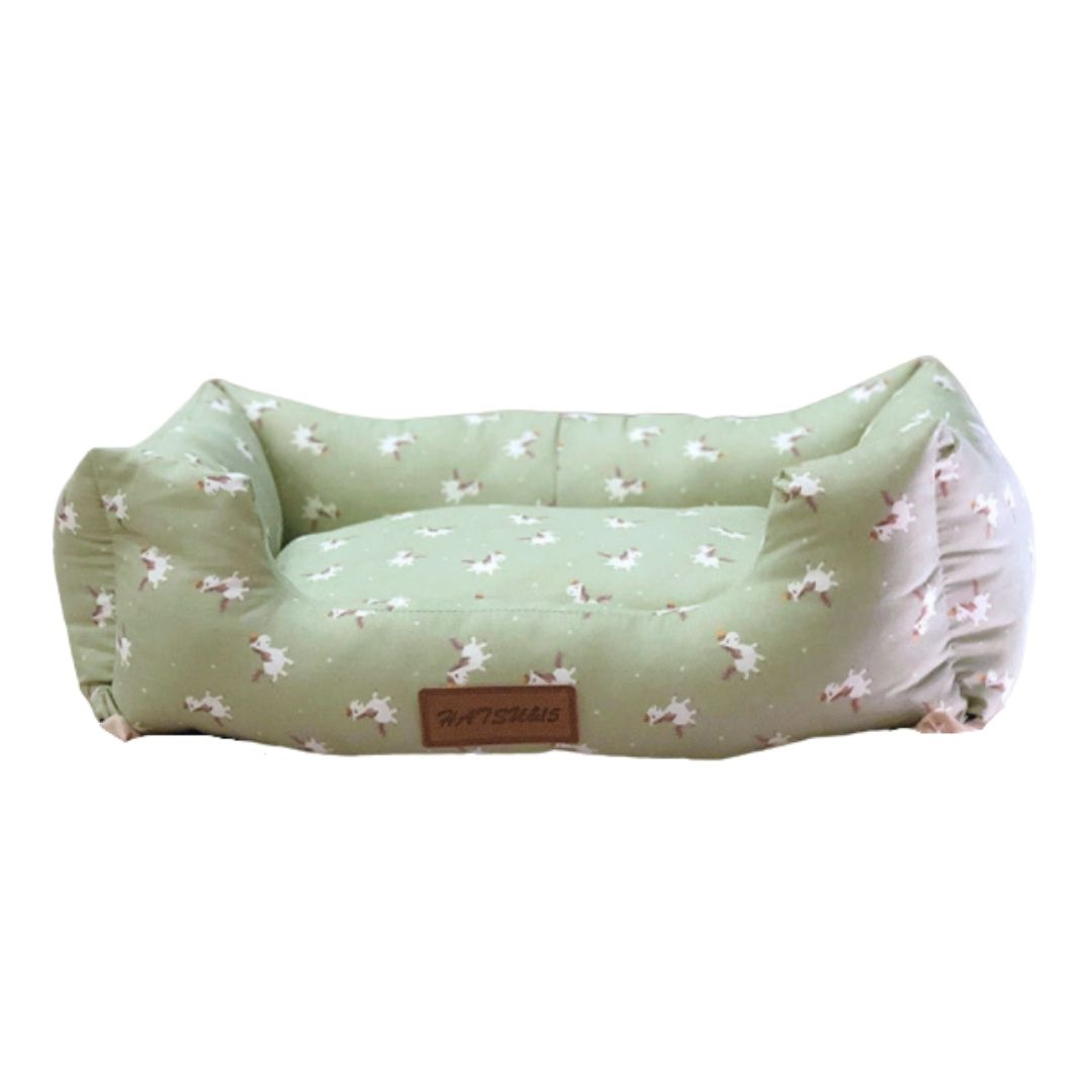 Ptc Ins Pet Bed Medium Green With Unicorn