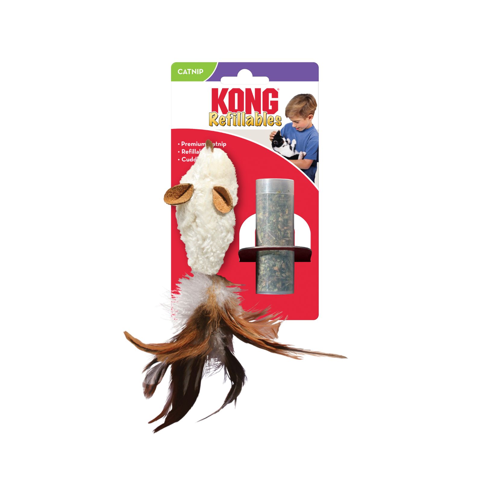 Kong Refillables Feather Mouse