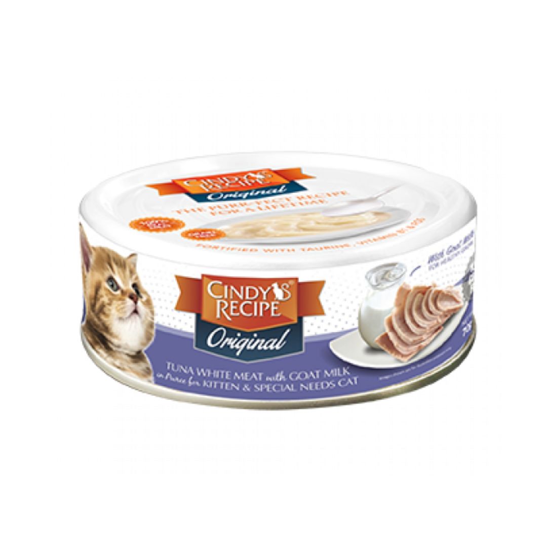 Cindy's Recipe Original Kitten Tuna With Goat Milk 80g Wet Canned Cat Food