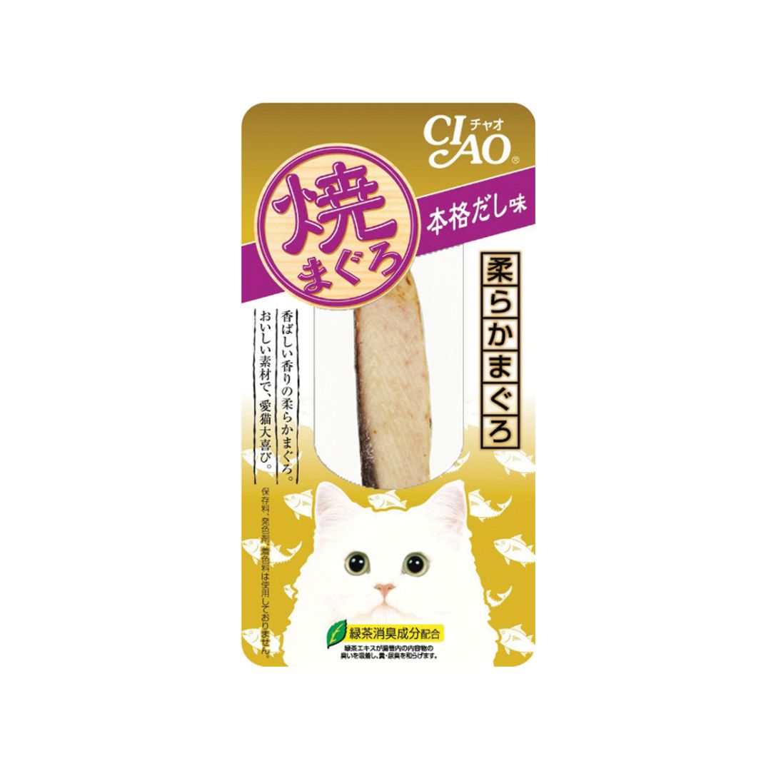 Ciao Cat Grilled Fillet 15g Tuna (dried Bonito With Seaweed Flavor) Cat Snack