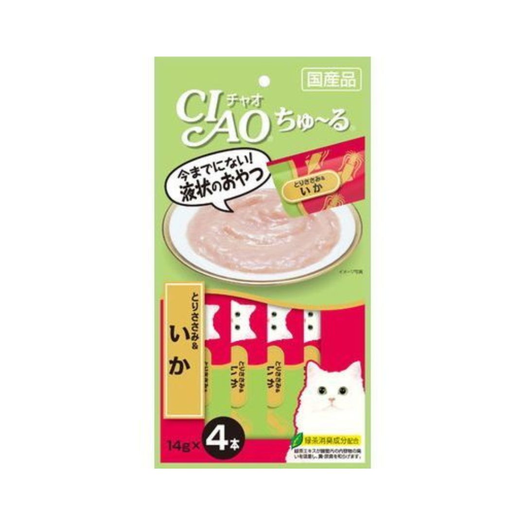 Ciao Churu 14gx4 Chicken Fillet & Squid Cat Snack