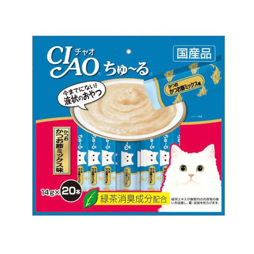 Ciao Churu 14gx20 Tuna Dried Bonito Mix Cat Snack